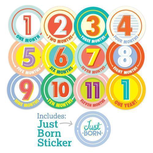 Ulubulu Milestone Stickers - Ulubulu - Unisex - Photo Prop - Baby Age Stickers