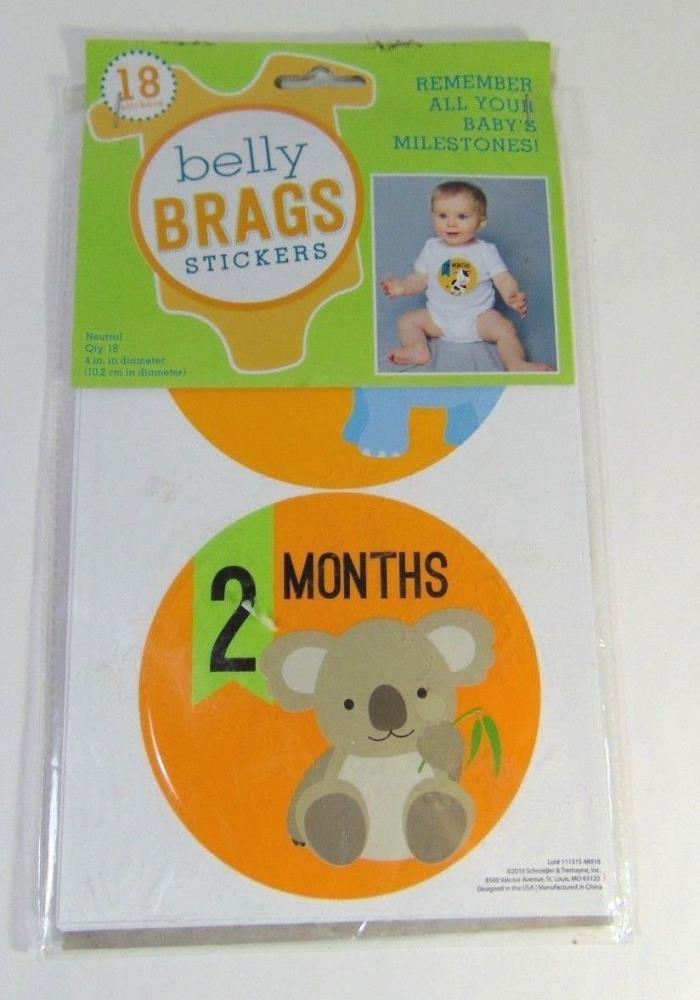 Belly Brags Stickers for Unisex Baby Milestones  NWT