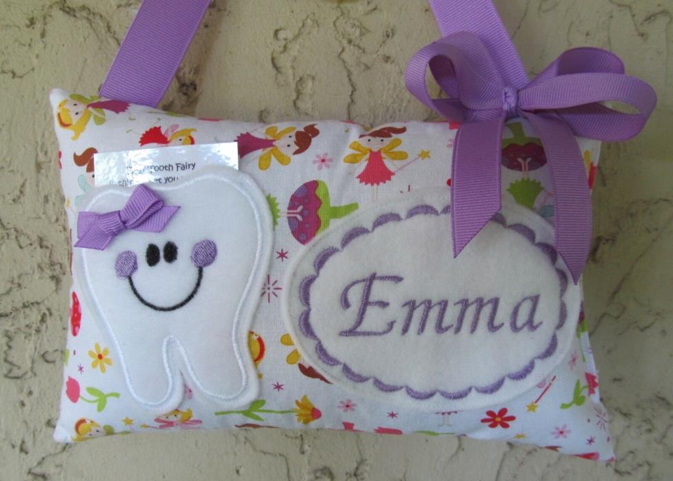 Tooth Fairy Pillow Personalized Fairy, Fairies, Purple, Easter Basket Stuffer