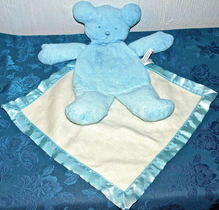 LOVEY North American Blue Teddy Bear Company Baby SECURITY BLANKET Pancake TOY