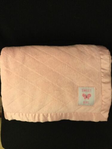 Carters Child Of Mine Sweet Girl Diamond Stitched Pattern  Pink  Baby Blanket