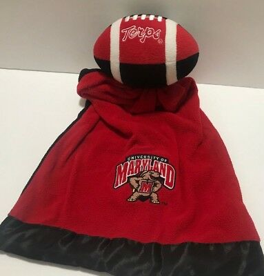 Maryland Terps Snuggle Ball Blanket Lovey Security Toy Red Baby NCAA