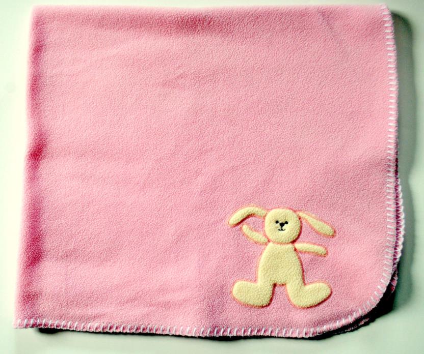 Blankets & Beyond Pink Bunny Rabbit Security Blanket Lovey Baby Fleece Lap