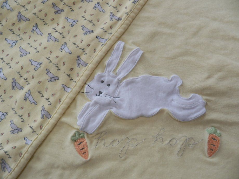 Vintage Gymboree Blanket LITTLE GARDEN~Spring 1999 Easter Bunny Rabbit HopHop
