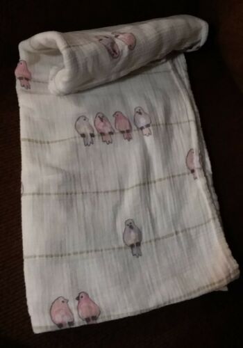 Aden + Anais Birds On A Wire Baby Blanket Swaddle Security Lovey