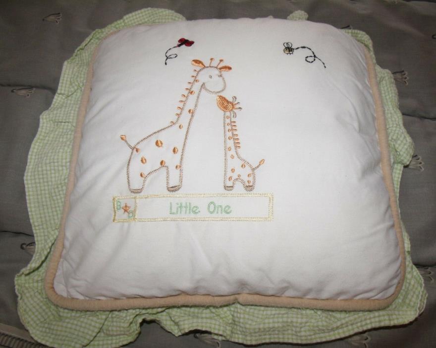 little one pillow nursery  mamma and baby giraffe