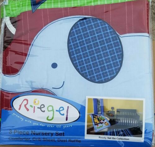 Riegel 3-Piece Nursery Set - Comforter, Crib Sheet & Dust Ruffle - Brand New