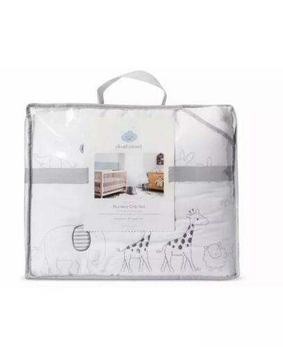 Crib Bedding Set Two by Two 4pc - Cloud Island™ - Gray *
