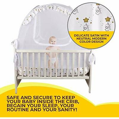 Nahbou Baby Crib Pop Up Tent Infant Bed Safety Canopy Cover & Mosquito Net