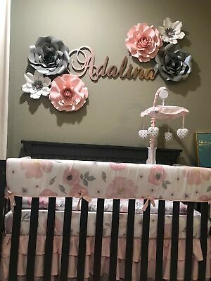 Sweet Jojo Designs Blush Pink, Grey and White Musical Baby Crib Mob... BRAND NEW