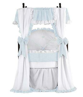 Baby Doll Bedding Darling Round Crib Set, Blue