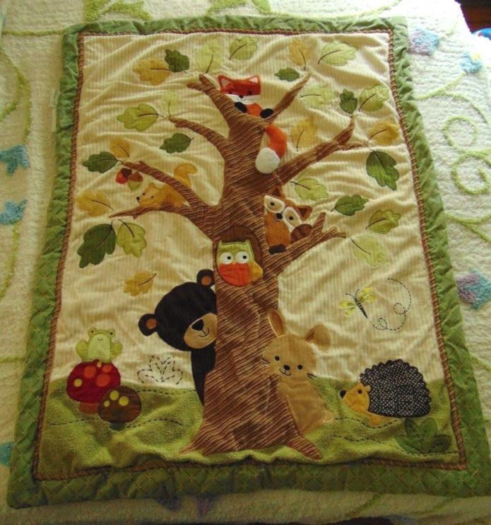 Lambs & Ivy Woodland Creatures Crib Quilt Wall Hanging FREE Shipping
