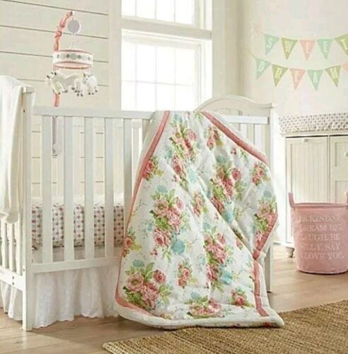 New Levtex Baby Emma 5 Piece Crib Bedding Set Infant Nursery Flower Girl