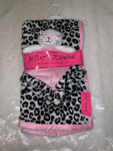 NWT Betsey Johnson Plush Baby Blanket & Snuggle Toy- Leopard