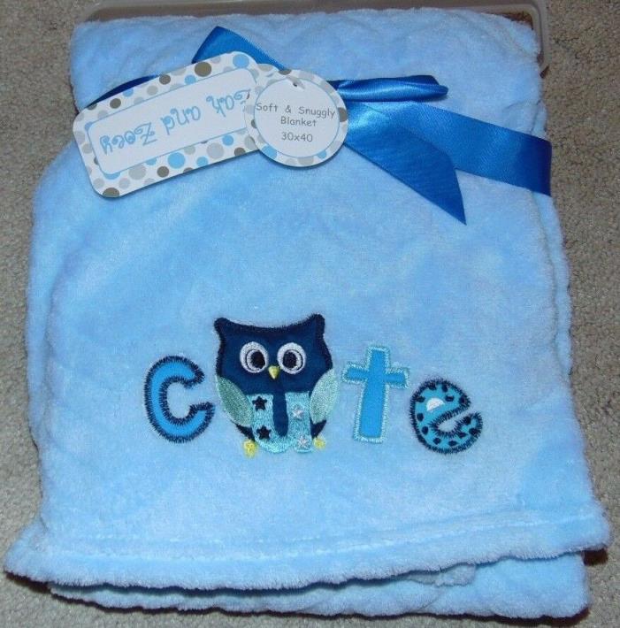 ~NWT Boys ZAK and ZOEY Owl Cute Soft & Snuggly Blanket! Cute FS:)~