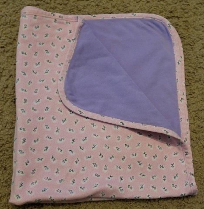 Carter's Pink Purple with Flowers Baby Crib Blanket 26