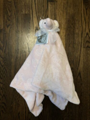 baby security blanket throw THRO Beth Bazzar Elephant Embossed pink rose water