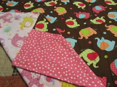 Multicolored Girl Elephant Double-sided Cotton/Flannel Baby/Toddler Blanket