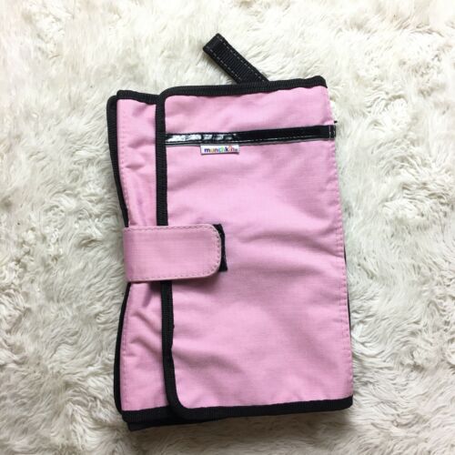 Munchkin Pink Baby Girl Diaper Change Travel Kit Fold Up Diaper CHanging Pad. A