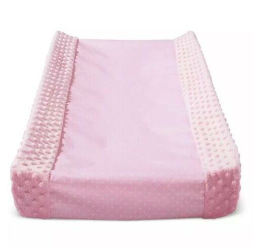 Cloud Island Pink Minky Dot Wipeable Changing Pad Cover Nwop