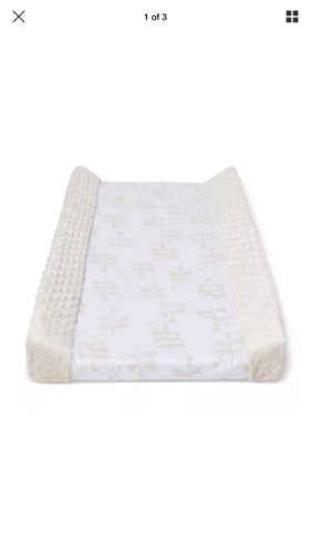 Cloud Island Wipeable Changing Pad Cover sprout white cream