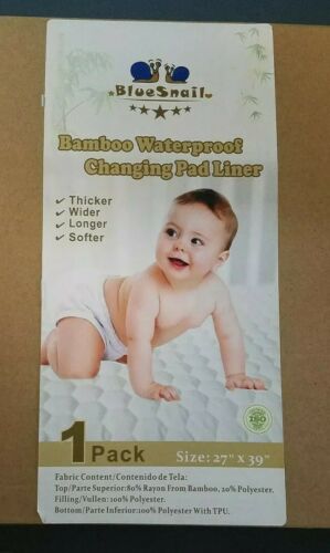 Blue Snail Bamboo Waterproof Changing Pad Liner 27x39 inches