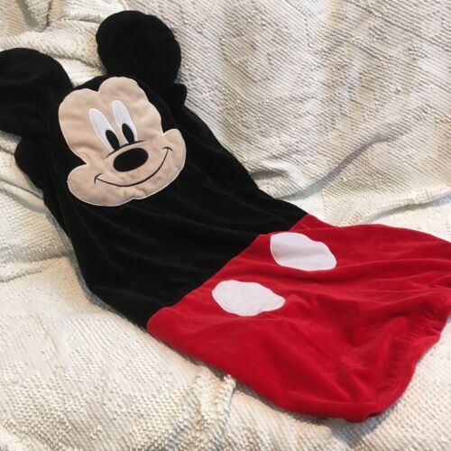 Disney Baby Mickey Mouse Contoured Changing Pad Cover Black Red Large Head Face