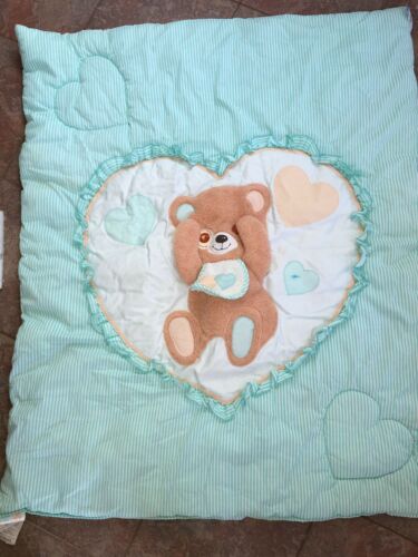 Judi-S 3D Bear Baby Crib Blanket Quilt Comforter Bubbles Ruffled edge