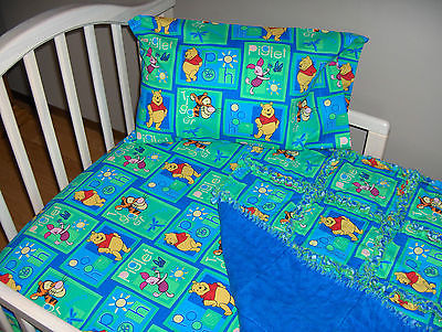 Winnie the POOH Toddler Crib Bedding Rag Quilt Sheet Pillow Case TIGGER PIGLET