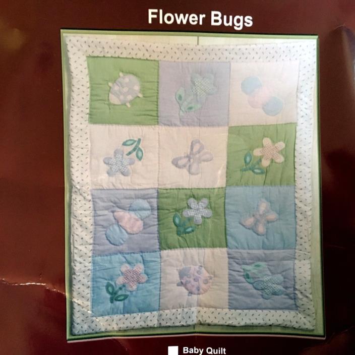 Hometex Designer Collection Baby Quilt Flower Bugs Ladybug Butterfly  36