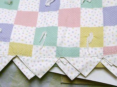 Adorable  Handtied Cotton Blues/Multicolor Patch work   Baby Quilt 45