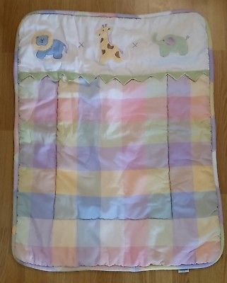 LAMBS & IVY Baby Quilt Crib Blanket Elephant Lion Giraffe Safari Jungle Pastels