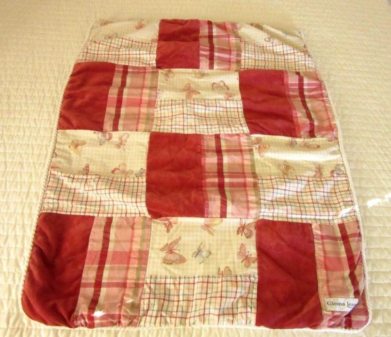 Glenna Jean Baby Girl Blanket Patchwork Quilt Butterfly Plaid Velvet Checked