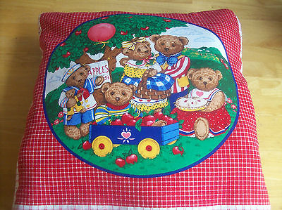 Handcrafted Teddy Bears Child's Pillow Quilt 40 1/2