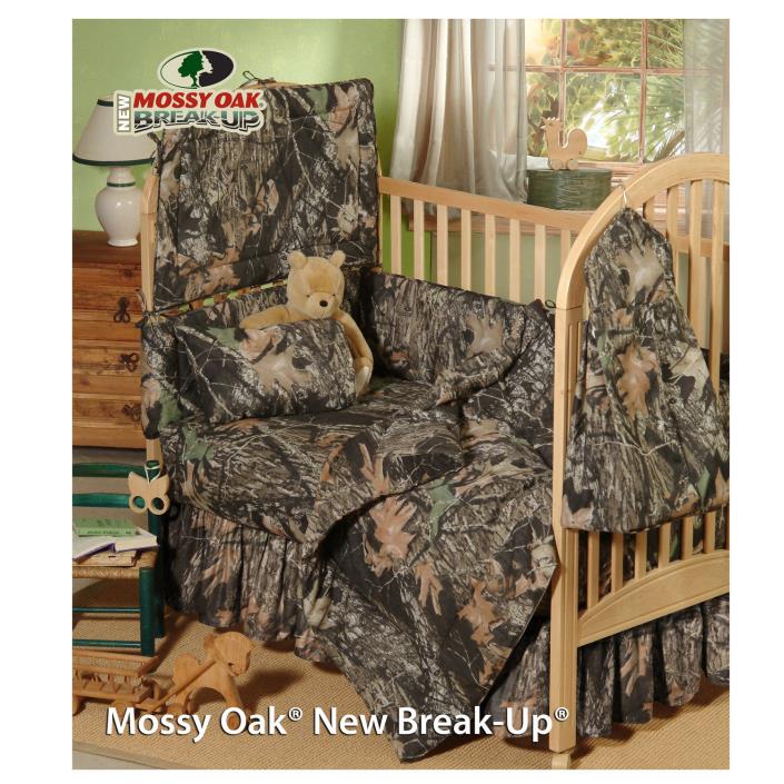 MOSSY OAK CAMO INFANT CRIB BEDDING SET - 6 PCS!! - NEW - BABY CAMOUFLAGE