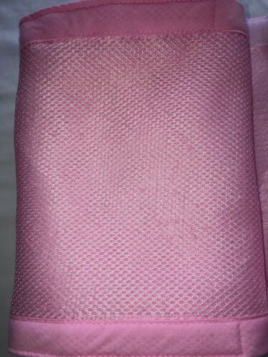 Kiddomore Pink Breathable Baby Crib Bumper Mesh Liner