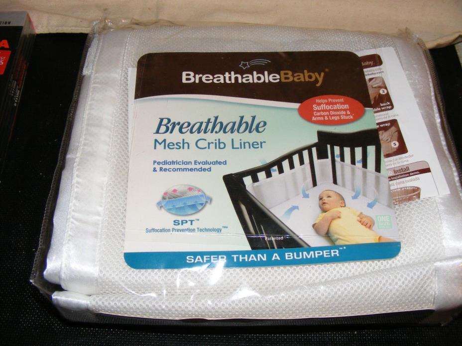 BreathableBaby Breathable Mesh Crib Liner  White