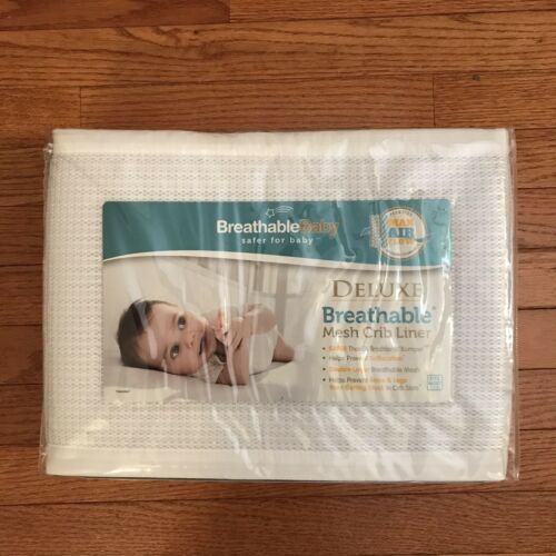 BreathableBaby Deluxe Breathable Mesh Crib Liner, White