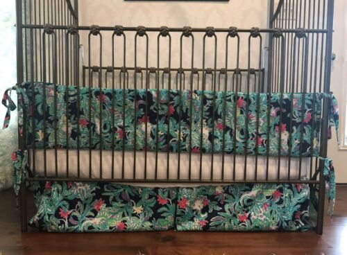 Custom Made Lilly Pulitzer Baby Crib Bedding.  Bumper And Skirt. Trunk Show