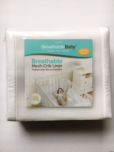 Breathable Baby Breathable White Mesh Baby Crib Liner Safe For Babies New