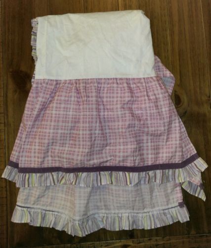 Cocalo SUGAR PLUM BUTTERFLY Plaid Split Skirt Dust Ruffle Lavender Plaid Stripes