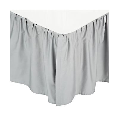 American Baby Company 100% Cotton Percale Ruffled Crib Skirt, Gray