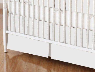 NIP SheetWorld Solid White Jersey Knit (28 x 52) Crib Skirt