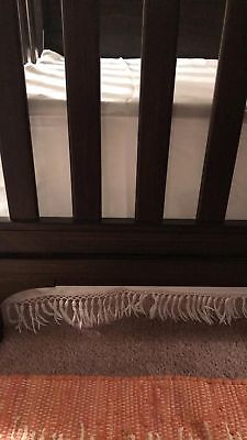 White Droplets Crib Skirt for Standard Crib Bed 52 by 28 by 15 Inches NEW