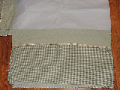 LAMBS & IVY DREAM TEDDY CRIB SKIRT DUST RUFFLE BEARS GREEN GINGHAM ORANGE