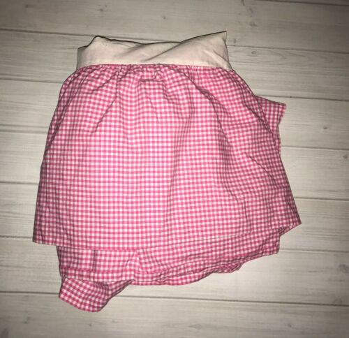 Pottery Barn Kids Pink Gingham Cribskirt Baby Girls Nursery Decor Crib Skirt