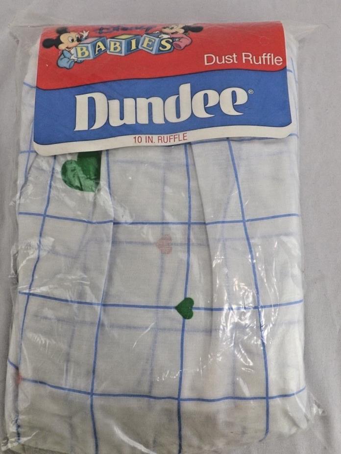 Vintage 1984 Dundee Disney Babies Dust Ruffle New In Package