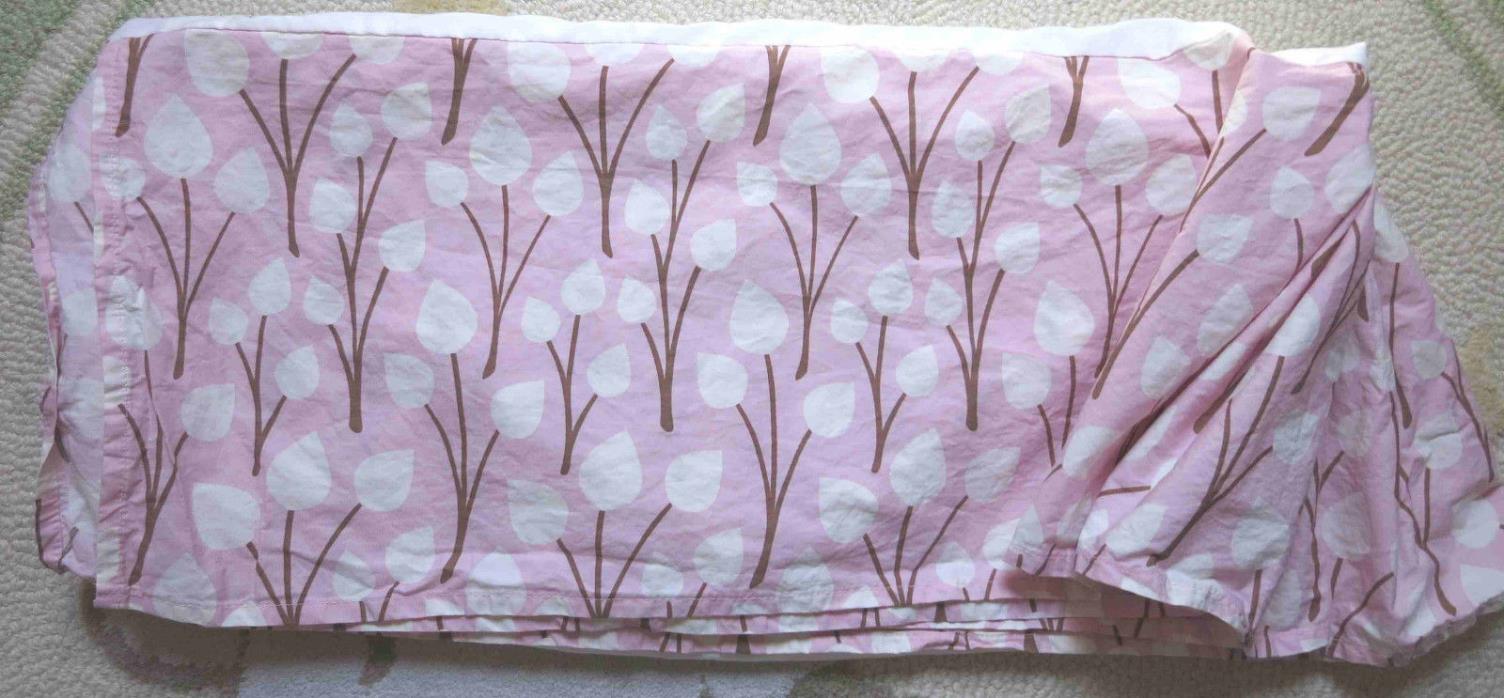 Dwell Studio Pink White Flowers Olivia Baby Girl Crib Skirt Dust Ruffle Target