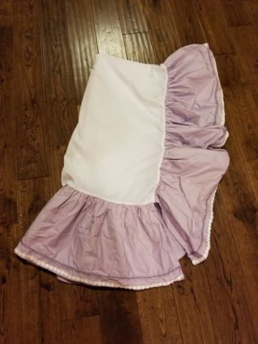 Koala Baby Lavendar Crib Dust Ruffle w/Added on Trim EUC