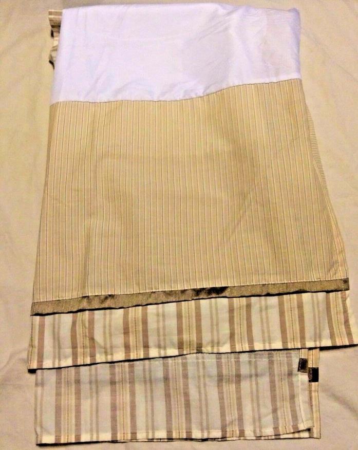 Cocalo Snickerdoodle Baby Nursery Crib Skirt Neutral Pattern Brown Tan Stripes